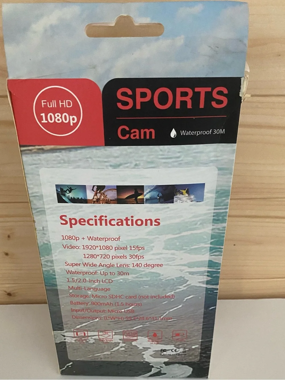 Waterproof 1080P HD Action Camera 2.0” Screen Sport Cam Underwater 30M Dive Cam